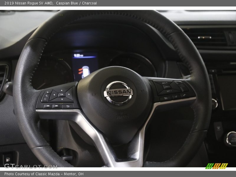 Caspian Blue / Charcoal 2019 Nissan Rogue SV AWD