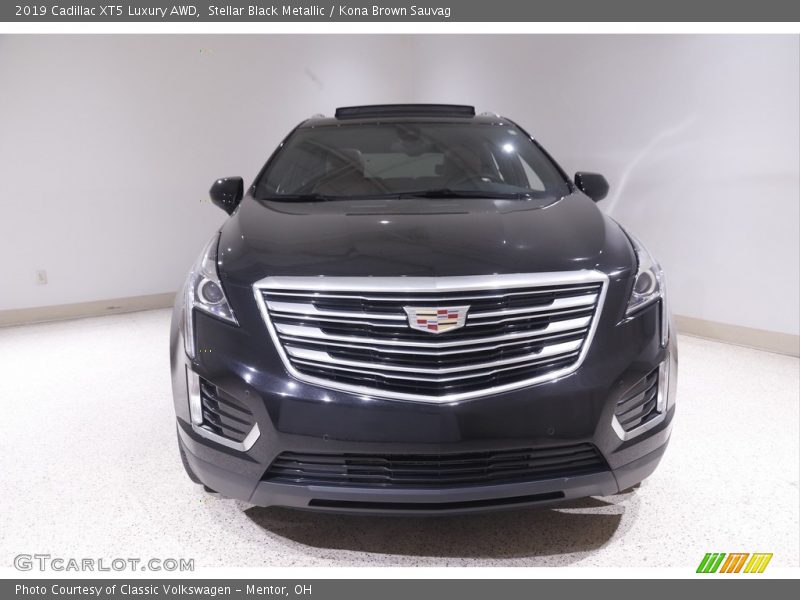 Stellar Black Metallic / Kona Brown Sauvag 2019 Cadillac XT5 Luxury AWD