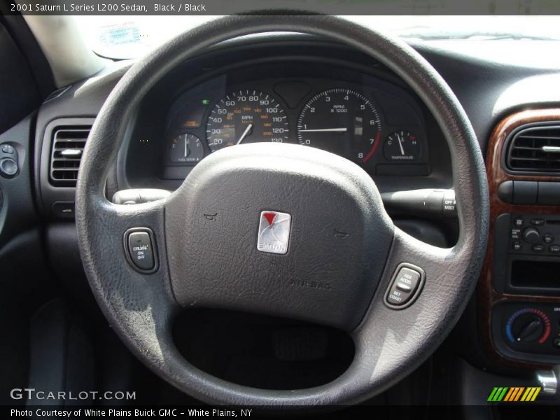 Black / Black 2001 Saturn L Series L200 Sedan