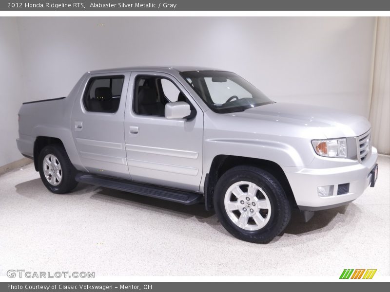 Alabaster Silver Metallic / Gray 2012 Honda Ridgeline RTS