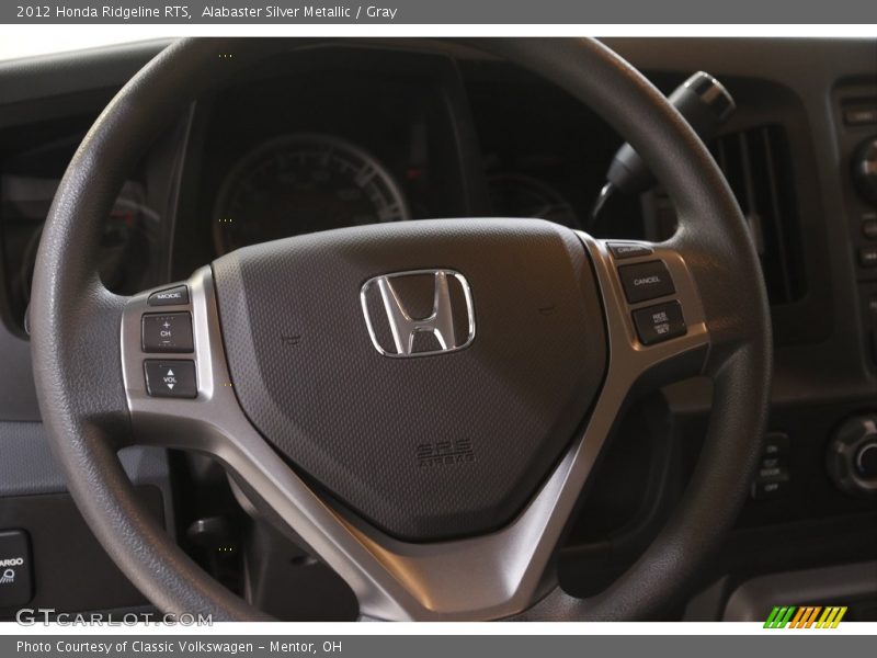 Alabaster Silver Metallic / Gray 2012 Honda Ridgeline RTS