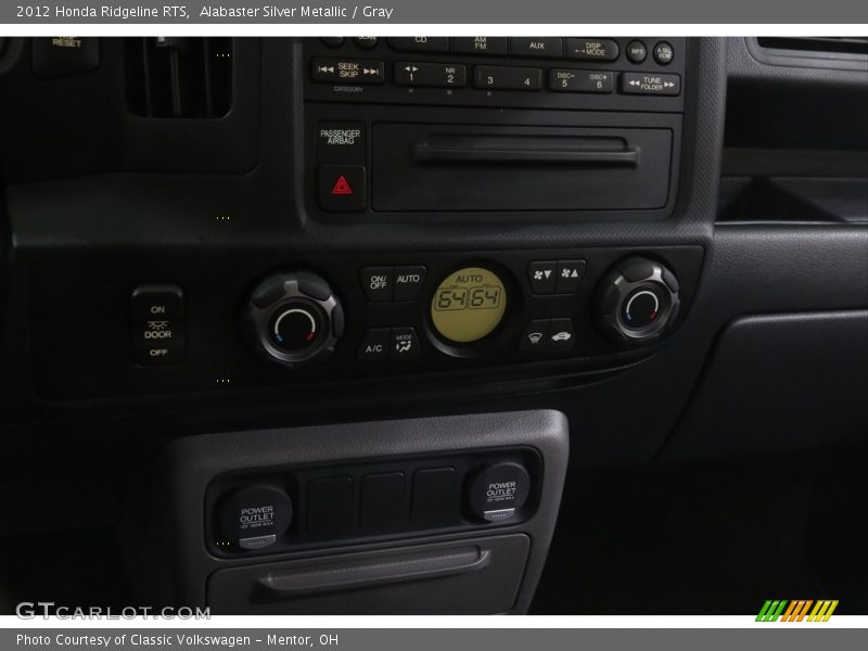 Alabaster Silver Metallic / Gray 2012 Honda Ridgeline RTS