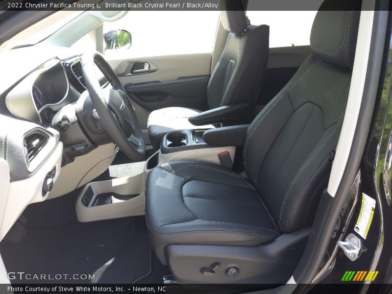 Brilliant Black Crystal Pearl / Black/Alloy 2022 Chrysler Pacifica Touring L