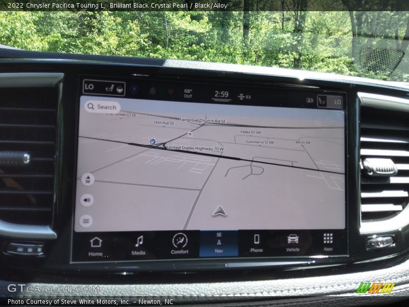 Brilliant Black Crystal Pearl / Black/Alloy 2022 Chrysler Pacifica Touring L