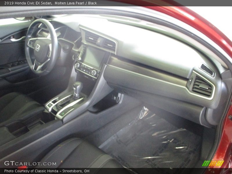 Molten Lava Pearl / Black 2019 Honda Civic EX Sedan
