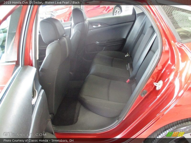 Molten Lava Pearl / Black 2019 Honda Civic EX Sedan