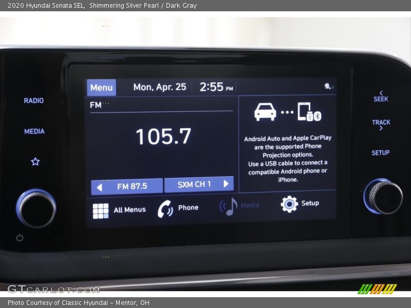 Shimmering Silver Pearl / Dark Gray 2020 Hyundai Sonata SEL