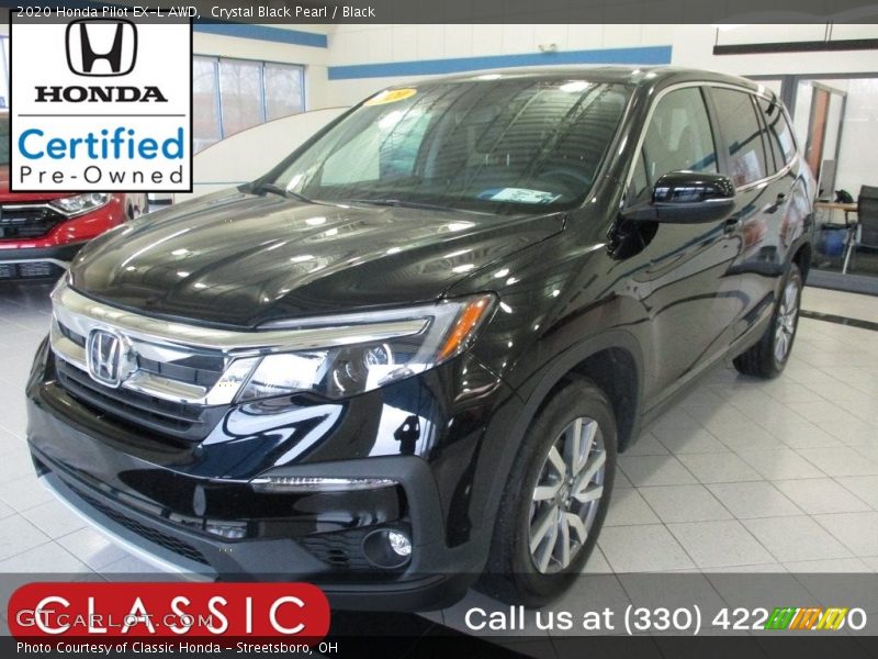 Crystal Black Pearl / Black 2020 Honda Pilot EX-L AWD