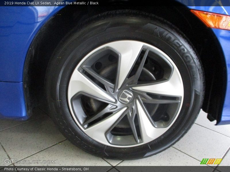 Agean Blue Metallic / Black 2019 Honda Civic LX Sedan