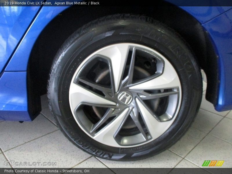 Agean Blue Metallic / Black 2019 Honda Civic LX Sedan