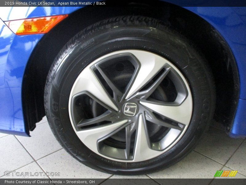 Agean Blue Metallic / Black 2019 Honda Civic LX Sedan