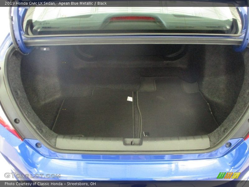 Agean Blue Metallic / Black 2019 Honda Civic LX Sedan