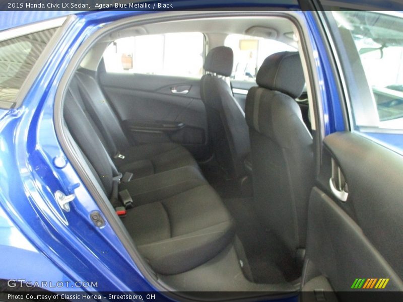 Agean Blue Metallic / Black 2019 Honda Civic LX Sedan
