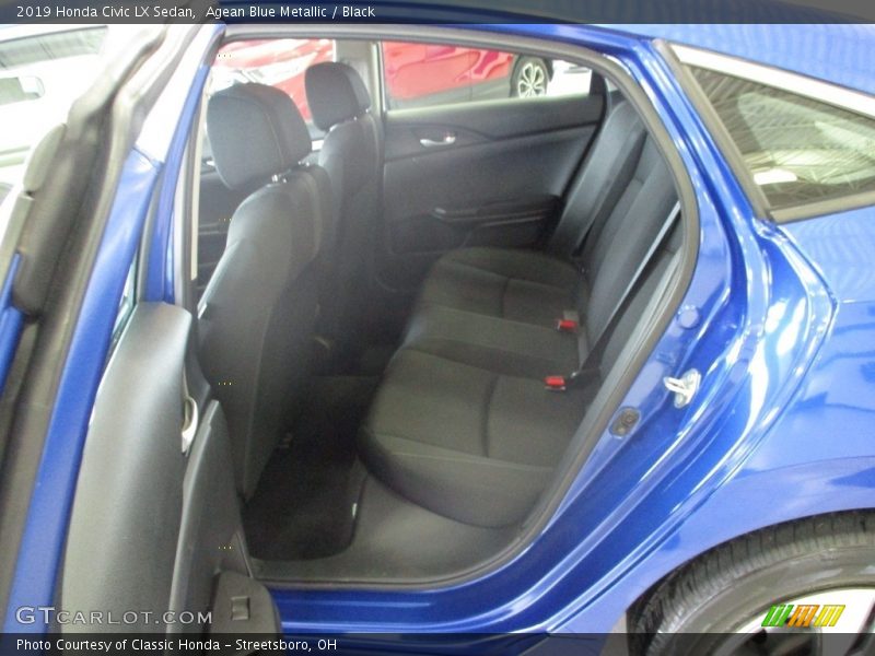 Agean Blue Metallic / Black 2019 Honda Civic LX Sedan