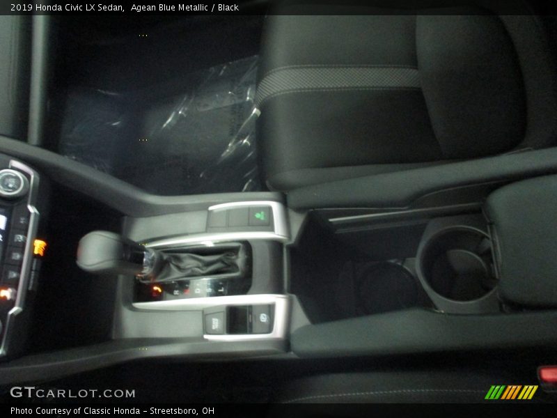 Agean Blue Metallic / Black 2019 Honda Civic LX Sedan