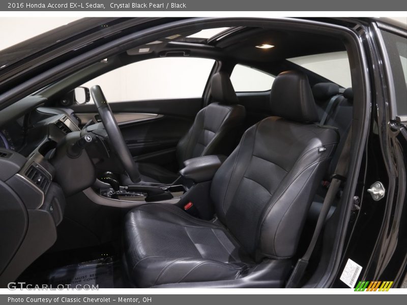 Crystal Black Pearl / Black 2016 Honda Accord EX-L Sedan