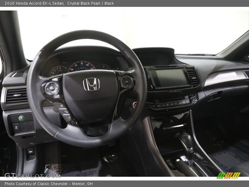 Crystal Black Pearl / Black 2016 Honda Accord EX-L Sedan