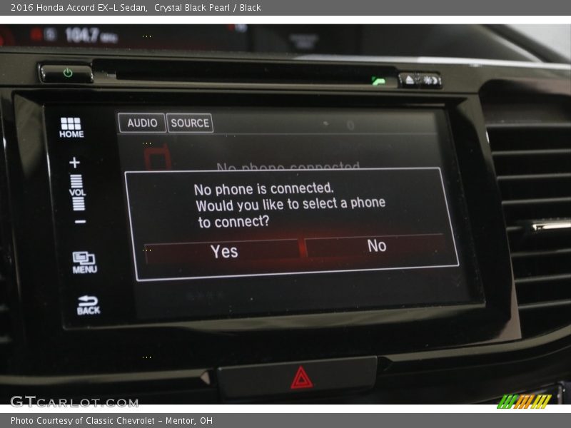 Crystal Black Pearl / Black 2016 Honda Accord EX-L Sedan