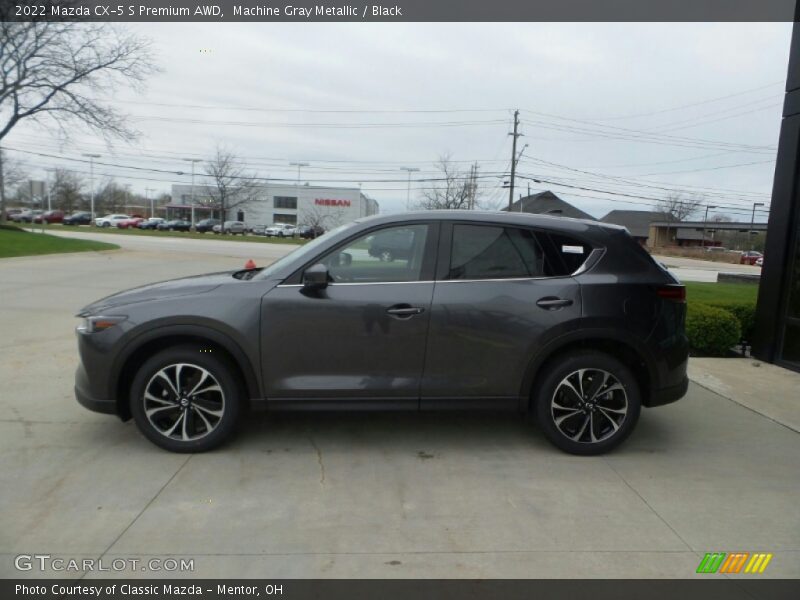 Machine Gray Metallic / Black 2022 Mazda CX-5 S Premium AWD