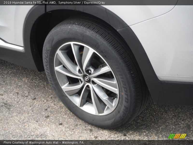 Symphony Silver / Espresso/Gray 2019 Hyundai Santa Fe SEL Plus AWD