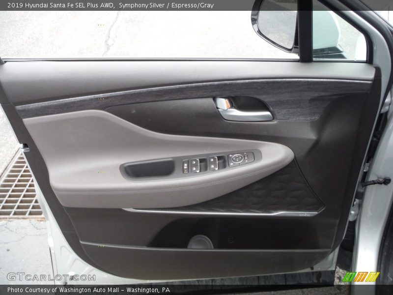 Symphony Silver / Espresso/Gray 2019 Hyundai Santa Fe SEL Plus AWD
