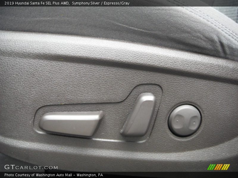 Symphony Silver / Espresso/Gray 2019 Hyundai Santa Fe SEL Plus AWD