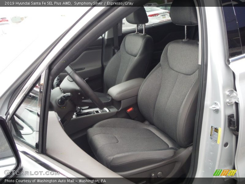 Symphony Silver / Espresso/Gray 2019 Hyundai Santa Fe SEL Plus AWD