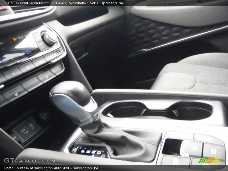 Symphony Silver / Espresso/Gray 2019 Hyundai Santa Fe SEL Plus AWD