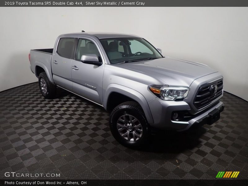 Silver Sky Metallic / Cement Gray 2019 Toyota Tacoma SR5 Double Cab 4x4
