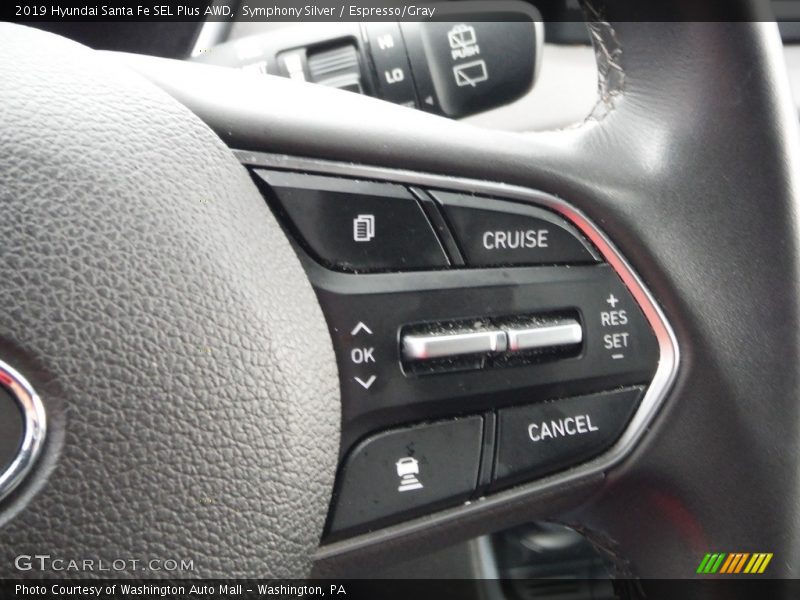 Symphony Silver / Espresso/Gray 2019 Hyundai Santa Fe SEL Plus AWD