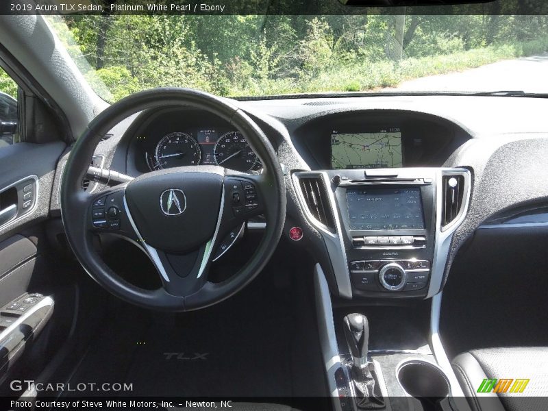 Platinum White Pearl / Ebony 2019 Acura TLX Sedan