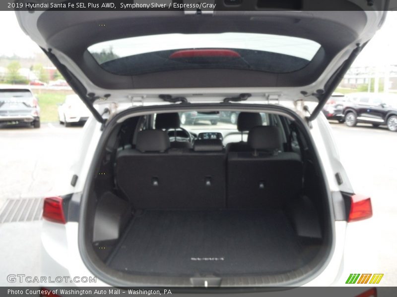 Symphony Silver / Espresso/Gray 2019 Hyundai Santa Fe SEL Plus AWD