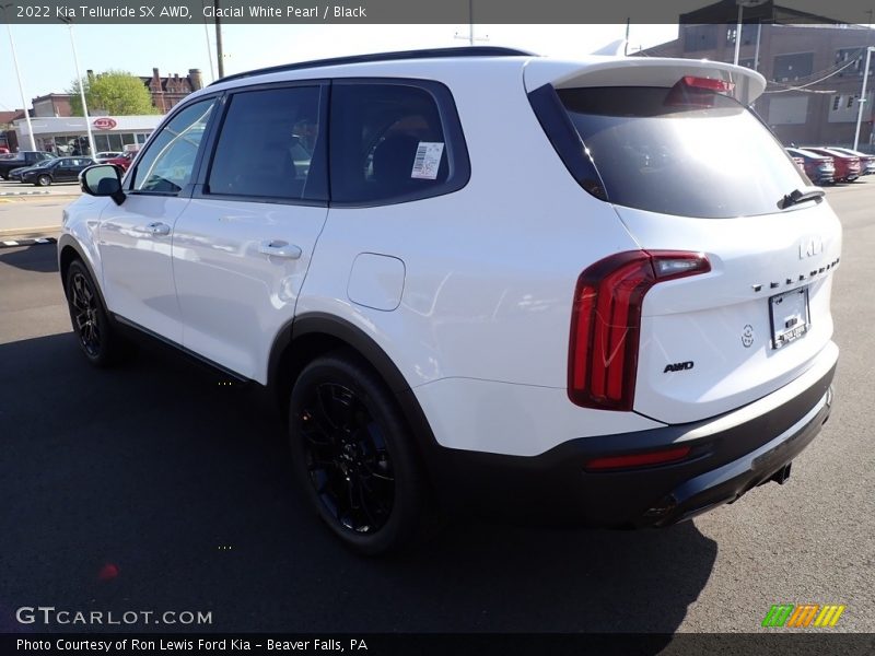 Glacial White Pearl / Black 2022 Kia Telluride SX AWD