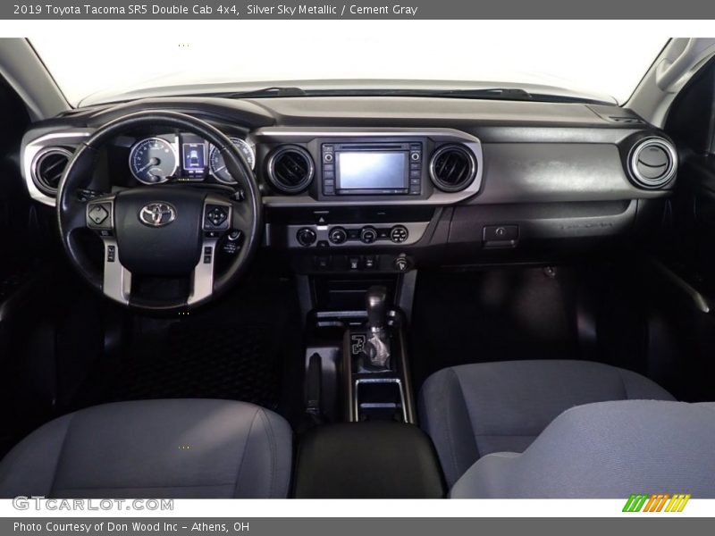Silver Sky Metallic / Cement Gray 2019 Toyota Tacoma SR5 Double Cab 4x4