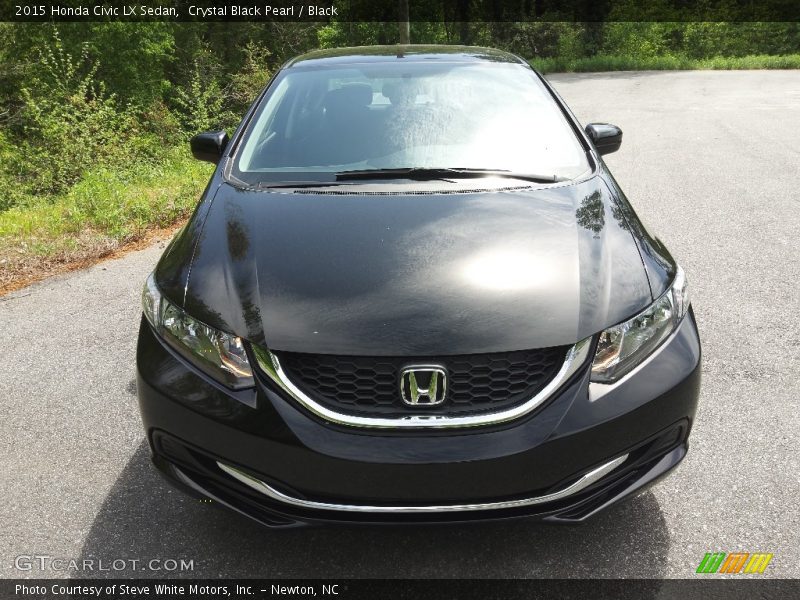 Crystal Black Pearl / Black 2015 Honda Civic LX Sedan