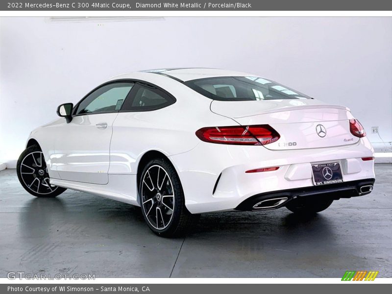 Diamond White Metallic / Porcelain/Black 2022 Mercedes-Benz C 300 4Matic Coupe