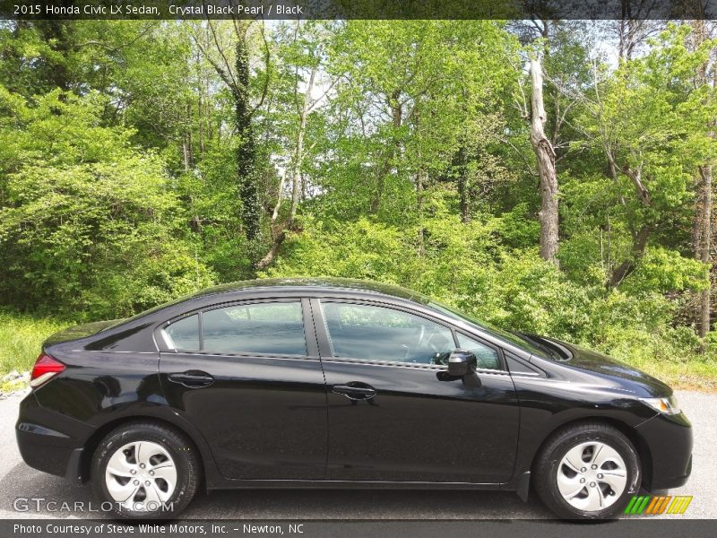 Crystal Black Pearl / Black 2015 Honda Civic LX Sedan