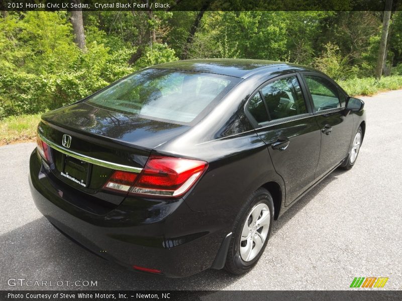 Crystal Black Pearl / Black 2015 Honda Civic LX Sedan