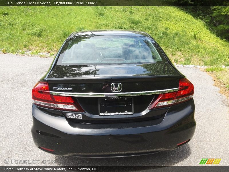 Crystal Black Pearl / Black 2015 Honda Civic LX Sedan