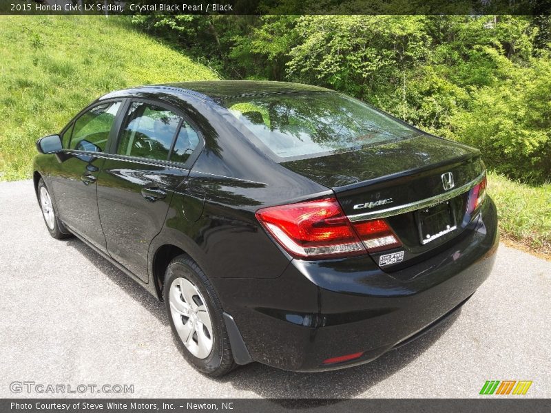 Crystal Black Pearl / Black 2015 Honda Civic LX Sedan