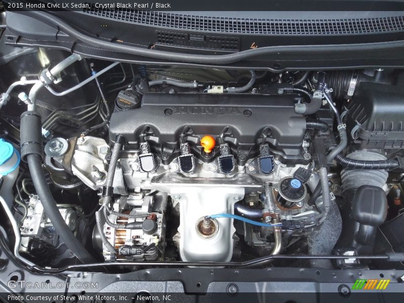 Crystal Black Pearl / Black 2015 Honda Civic LX Sedan