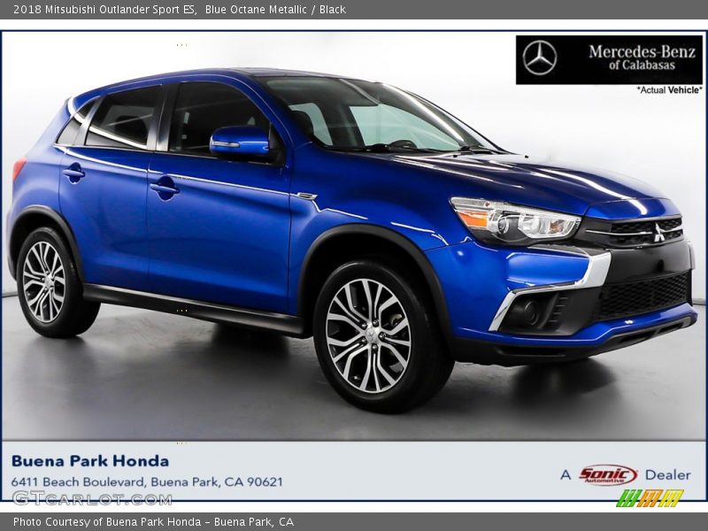 Blue Octane Metallic / Black 2018 Mitsubishi Outlander Sport ES