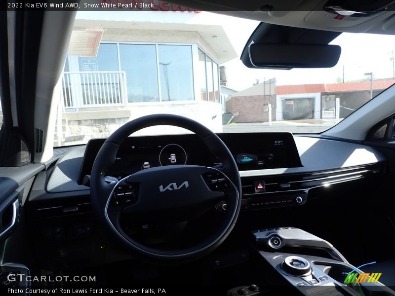 Snow White Pearl / Black 2022 Kia EV6 Wind AWD