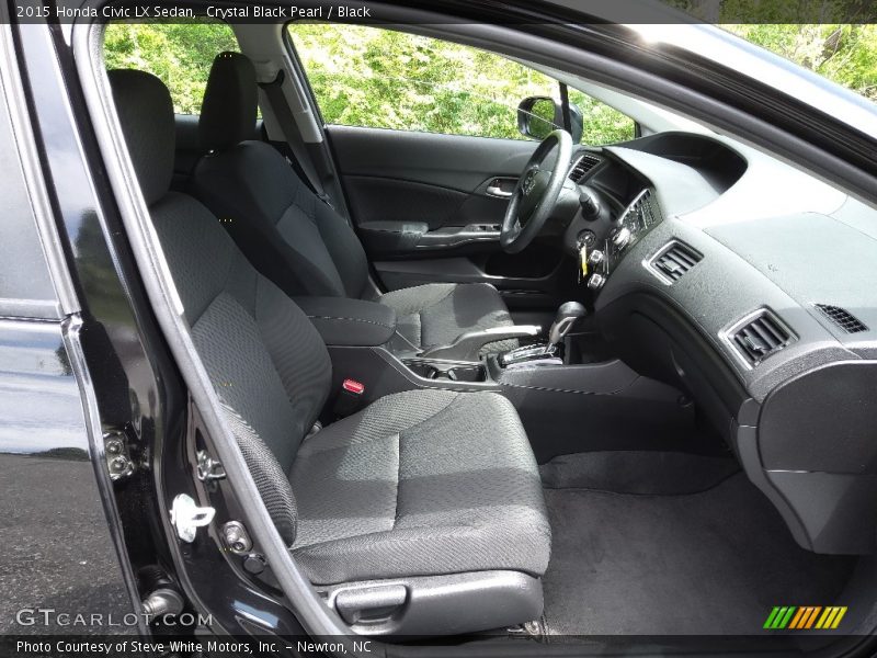 Crystal Black Pearl / Black 2015 Honda Civic LX Sedan