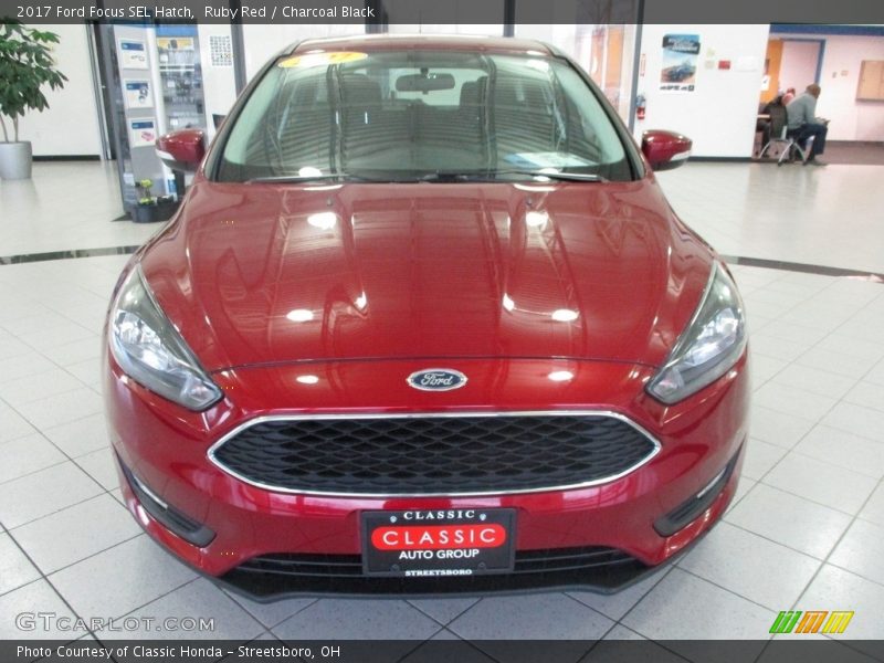 Ruby Red / Charcoal Black 2017 Ford Focus SEL Hatch