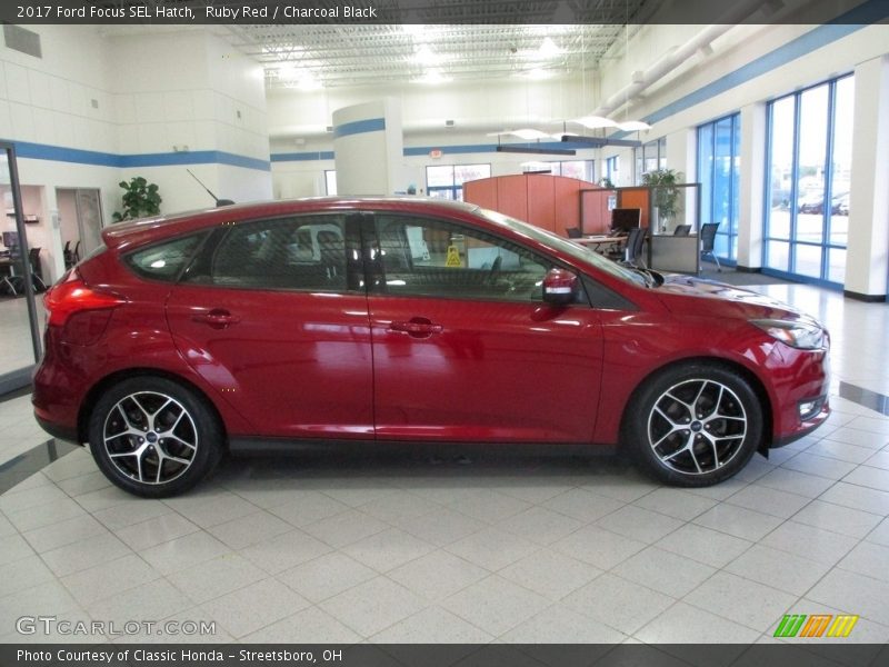 Ruby Red / Charcoal Black 2017 Ford Focus SEL Hatch