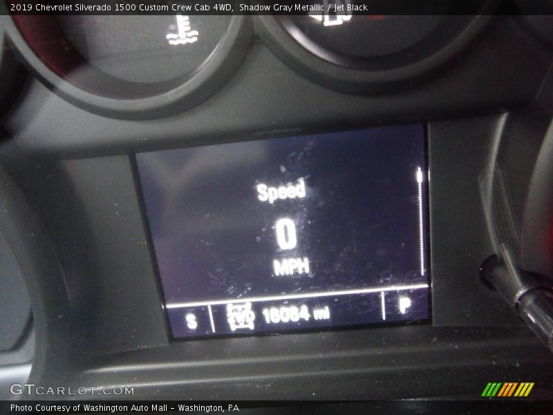 Shadow Gray Metallic / Jet Black 2019 Chevrolet Silverado 1500 Custom Crew Cab 4WD