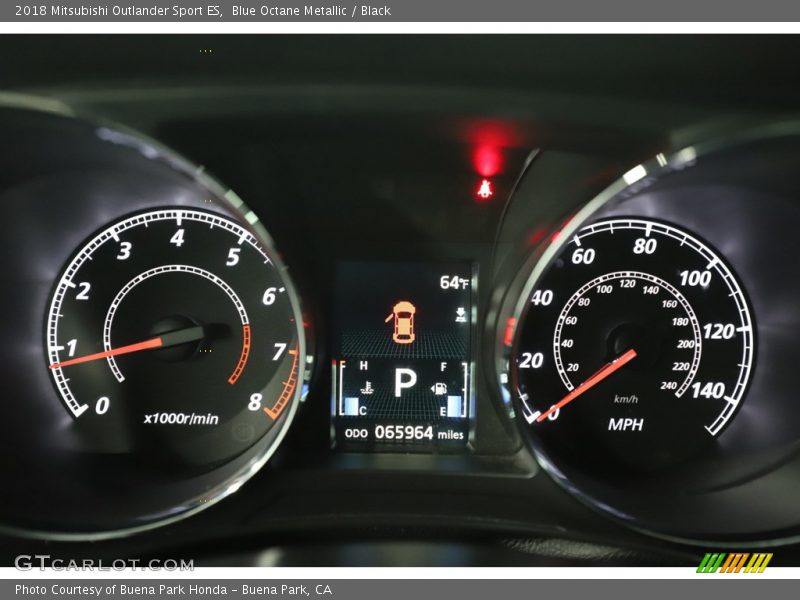 Blue Octane Metallic / Black 2018 Mitsubishi Outlander Sport ES