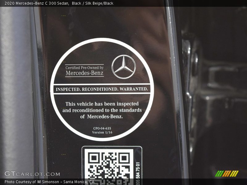 Black / Silk Beige/Black 2020 Mercedes-Benz C 300 Sedan