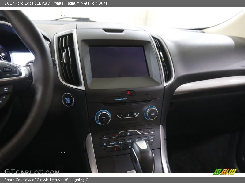 White Platinum Metallic / Dune 2017 Ford Edge SEL AWD